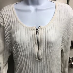 🚨 NY&Co - Zip Up Sweater - 3/4 sleeve